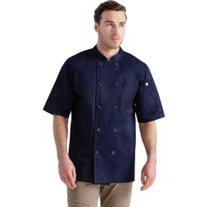 Chef Works Unisex Volnay Chef Coat (Large, Navy)