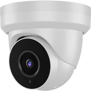 8MP 4K IP PoE Turret Camera Outdoor, H.265 PoE IP Security Dome Camera with 80ft Night Vision, 2.8mm Lens, 105 Wide Angle, Built-in Mic, WDR, Compatible with Third-Party NVRs and Software