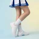 Girls White Cheerleading Shoes Lightweight Competition Tennis Shoes Women Hip Hop Gymnastics Dance Sneakers (9.5 Toddler)