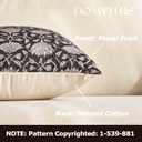 DOMVITUS Floral Pillow Covers 18x18 Decorative Throw Pillow Covers Floral Block Print Farmhouse Vintage Pillow Cover for Living Room Couch Bed Black 1PC