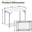 3ft Rectangular Folding Table for All-Occasion, Foldable Table with HDPE Tabletop and Steel Legs, Durable and Stable Small Folding Table, Perfect for Camping, Picnic, Party, Indoor & Outdoor