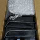 6 Pack Slatwall Cups Bins Plastic Organizer with Hooks and Loops Black Slatwall Accessories Set for Craft Workshop Workbench Hobby Office Tool Shed Hardware Garage