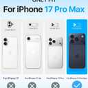 for iPhone 17 Pro Max Case, [Ribbed Non-Slip Sides] [Military-Grade Drop Protection] [Full Camera Protection] Anti-Yellow Soft-Touch Shockproof Slim Phone Case for iPhone 17 Pro Max, Purple