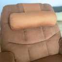 Recliner Pillow for Lumbar, Neck, and Cervical Support, Sleep, Couch, Office Chair, Headrest, Weighted, No Velcro Required (Brown)