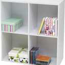 KB Designs - 4-Cube Bookcase, Unit Shelf, Storage Organizer, White