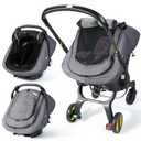 IvyWind Winter Baby Car Seat Cover, Universal Carseat Cover for Babies with Breathable Mesh Window, Infant Car Seat Covers to Keep Warm, Carseat Waterproof Canopy for Newborn Boy Girl, Dark Gray