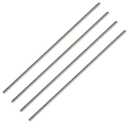 304 Stainless Steel 1/2"-13 Fully Threaded Rod, 4 Pieces 12" Length Long Threaded Rods