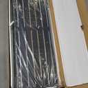 72" H44" W Metal Privacy Screen Outdoor Privacy Screen Freestanding, Outdoor Privacy Screens and Panels for Patio Lawn Deck, Outdoor Privacy Panels Decorative Privacy Fence(Consists of 5 Panels) (72" H44" W, Black Louvered)