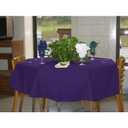 TCMP54RPUR Round Tablecloth, 54" Diameter, Hemmed Edge, 100% Polyester, Durable Round Fabric Table Cover, Made in USA, Purple, 1 Each