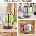 Water Bottle Organizer for Cabinet for Stanley 40 oz Rotatable Tumbler 0rganizer with 6 SlotsVertical Bottle Holder for Home Countertop for Stanley & Others' Large Tumbler Organization