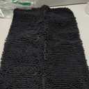 OLANLY Bathroom Rugs 24x16, Extra Soft Absorbent Chenille Bath Rugs, Rubber Backing Quick Dry, Machine Washable Bath Mats for Bathroom Floor, Tub and Shower, Home Decor Accessories, Black