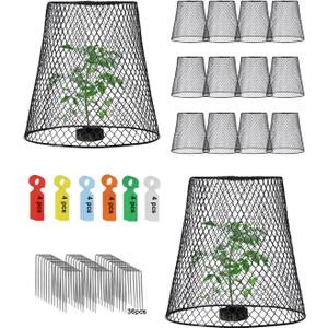vensovo 12 Pcs Chicken Wire Cloche Plant Covers, 9 inch Metal Plant Protectors from Animals, Heavy-Duty Garden Netting to Keep Rabbits, Squirrels, Birds & Other Small Animals Out