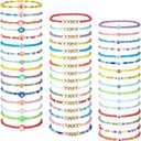 48 Pcs summer Kids Friendship Bracelet Set Adjustable Beads Bracelets Cute Friendship Princess Pretend Play Stretch Jewelry Set for Girls Women(Cute)