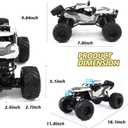 1:8 Large Amphibious RC Car 4WD Waterproof Monster Truck Drives on Water & Land, All Terrain Remote Control Truck with LED Lights, Toy for Kids 3 Years and Up, 19.3 inches