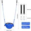 Swing Seat for Kids Heavy Duty Rope Play Secure Children Swing Set,Perfect for Indoor,Outdoor,Playground,Home,Tree,with Snap Hooks and Swing Straps,440 lbs Capacity, Blue