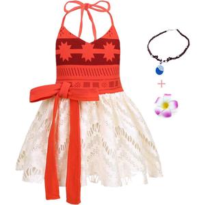 AmzBarley Baby Girls Costume First Birthday Party Dress up Toddler Kids Backless Lace Dress with Accessories (2T (1-2Years))