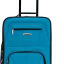 Rockland Fashion Softside Upright Luggage Set, Expandable, Wheel, Telescopic Handle,Turquoise, 2-Piece (14/19)