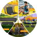 2-Pack Portable Stadium Seat Cushions with Handle, 2.2" Thick Bleacher Cushions for Adults,900D Waterproof Oxford Seat Cushion for Bleachers & Bleacher Pad for Sports Events Office Beaches (Grey)