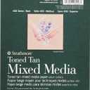 Strathmore Toned Mixed Media Paper Toned Tan 6"X8"-15 Sheets -62462206 (Black)