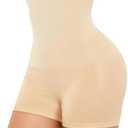 ZENUTA Tummy Control Shapewear Shorts for Women, High Waisted Body Shaper Seamless Shorts Underdress Thigh Slimmers, High Waist Nude , 3XL 
