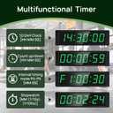 YZ Gym Clock for Home Gym with Start/Stop Button, Interval Timer for Workout, Stopwatch/Countdown Timer with Remote, 12/24H Digital Wall Clock, Portable Home Gym Accessories