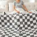Electric Heated Blanket Full Size 72"84" with 9 Heating Levels & 1-10Hs Auto Off, Checkered Plaid Double Sided Sherpa, Energy Efficient, Machine Washable, for Couch & Bed, Light Gray,15-plaid Gray & White