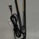 Terviiix 1/ 2" Small Flat Irons for Short Hair, Pencil Edges Flat Iron Hair Straightener, Small Straightening Iron for Pixie Cut & Touch Ups, Ceramic Flat Iron Curling Iron in One, Dual Voltage, Black