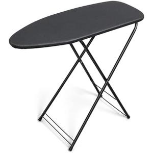 Duwee 13"×35" Ironing Board Small with Heat Resistant Cover,Folding Compact Ironing Board,Light Weight,Easy to Storage,Black