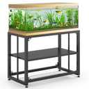 TOCRETOARE Fish Tank Stand 40 Gallon, Metal Aquarium Stand 36.5" L x 18.5" W*29.5H, Double-Layer Storage Design, Suitable for Home and Office Use, 660LBS Capacity, Black (Tank not Included)