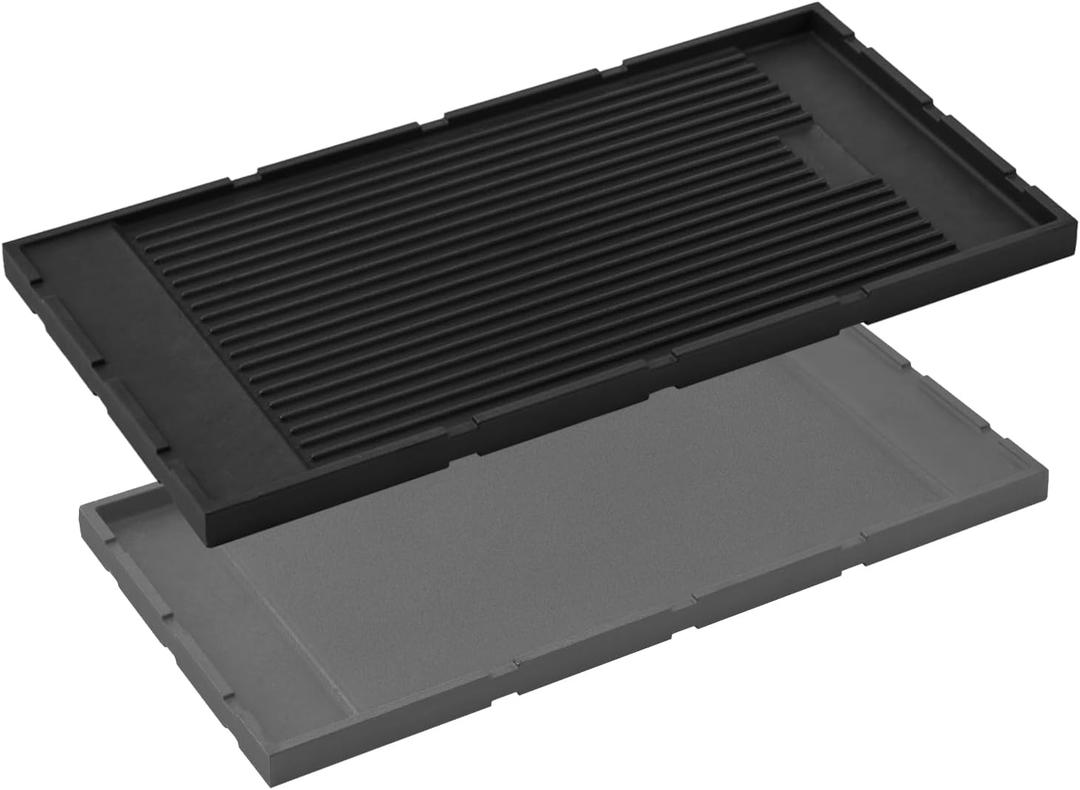 HG-GRZ-NS Griddle Replacement Parts for ZLINE Gas Stove Top Parts High Grate Cast Iron Reversible Griddle Plate ZLINE 24 30 36 48 60 Inch Gas Cooktop Range Electric Oven Griddle Top Pan 1 Pc