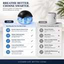 Air FreshenerBlack - for Home, Bedroom, Office and Warehouse - Essential Oil Aroma Diffuser with LED Color Night Light and Soothing Water Flow Sound - for Pets and Smokers.