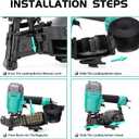 DOTOOL Roofing Nailer CN45C 15 Degree 3/4-Inch to 1-3/4-Inch Roofing Nail Gun Pneumatic Coil Nailer 120 pcs Load Capacity
