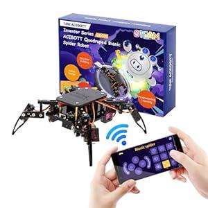 STEM Robotics Science Kits for Adults, ESP8266 Spider Robot Building Kit, App Remote Control, Walking Crawling Fun Educational Toy for 12 + Year Old Boys, Girls, Teens, Adults Unique Gifts