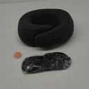 Travel Pillow,Travel Neck Pillow, 360Memory Foam Neck Pillow Airplane, Travel Pillows for Airplanes, Airplane Pillow, Soft Airplane Neck Pillow Stowable U-Shaped Pillow (Dark Grey)