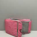 Pet Carrier for Large Cats of 20 Lbs, Collapsible Carrier Bag for Big Cat or 2 Kittens,Soft Sided Puppy Carrier with Sturdy Travel Transport Strap, Adequate Ventilation, 4 Mesh Windows (Pink)