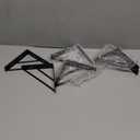 BAYKA Wall Mounted Floating Shelves, Wood Floating Wall Shelf for Books & Decor, Small Space-Saving Display & OrganizerBlackSet of 4 (16-inch Mixed)