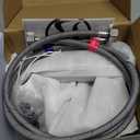 Ultimate Unicorn Waterfall Bathroom Sink Faucet Brushed Nickel, Two Handles Bathroom Faucet with Metal Pop up Sink Drain Stopper, Two Or 3 Holes Bathroom Basin Mixer Tap, Patent No. : US D983,326 S