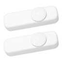 Inline Dimmer Switch 2 Pack, Full Range Rotary Switch, White Cord Switch Replacement for Table and Floor Lamps, Pendant Light, Works With Dimmable LED, Incandescent, Halogen Bulbs