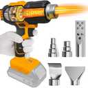 Cordless Heat Gun for Dewalt 20v Battery, 350W Fast Heating Soldering Hot Air Gun, Rated Temperature 990F (550C) Airflow 300L/min, with 5 Nozzles for DIY Crafts, Shrink Tubing (No Battery)