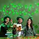 [Timer & 8 Modes] 6 Ft 48 LED St Patricks Day Garland, St Patricks Day Decorations St Patricks Garland with Shamrock Lights St Patricks Day Lights St Patricks Day Decor for Home Table Mantle Porch
