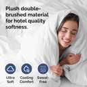 Duvet Cover Queen Size Set - Extra Soft Queen Duvet Cover 90" x 90" with 2 Pillow Shams - Hotel Luxury, Easy Care and Fade Free w/ Zipper Closures & Ties - All Season, Comfy, Cozy & Breathable (White)