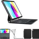 for iPad 11th(A16, 2025)/10th Generation Case with Keyboard, Magic Keyboard 2022, Springy Backlit Keys, Stain-Resistant Surface, Multi-Touch Trackpad,Black