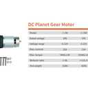 6-22v 200W DC Planet Gear Motor 90kg.cm High Torque Mini Metal Geared Motor for DIY Robot Rotating Table Door Lock Curtain Machine