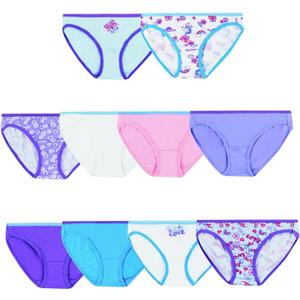 Hanes Girls and Toddler Underwear, Cotton Knit Tagless Brief, Hipster, and Bikini Panties, Multipack (Colors May Vary)
 (16, Briefs - Assorted - 10 Pack)