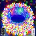 Ollny Christmas Lights Outdoor 800LED 262FT, Multicolor Plug in Fairy Light with Remote, 8 Modes Waterproof Timers Dimmable LED String Lights for Indoor House Outside Bedroom Patio Balcony