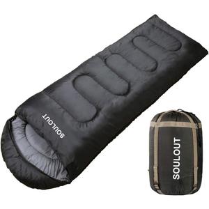 Sleeping Bag,3-4 Seasons Warm Cold Weather Lightweight, Portable, Waterproof Sleeping Bag with Compression Sack for Adults & Kids - Indoor & Outdoor: Camping, Backpacking, Hiking (Dark Grey)