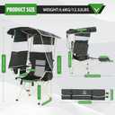 Nice C Chair with Canopy, Umbrella Chairs, Chair with Shades, Sports Chairs, w/Removable Footrest, Cooler Bag, Cup Holder for Camping, Fishing, Sports, Soccer, Beach (1-P Green)