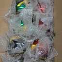 Thyle 8 Pcs Kwanza Glass Hanging Ornaments African Christmas Decorations Seven Principles of Kwanza Decorations Glass Balls African Black Christmas Tree Ornaments Kente Traditional Nguzo Saba Decor