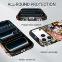 for iPhone 17 Pro Max Case Floral Design | Compatible with MagSafe | 6.6ft Drop Tested | Cute Flower Girly Protective Designer Cases for Women (Colorful Flower Gradient)