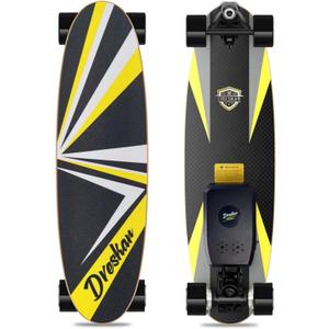 Electric Skateboards, Longboard Cruiser with Remote Control, 700W Dual Motor,Top Speed18 MPH12Miles Range 4 Speeds Adjustment, Electric Skateboards for Adults Beginners Kids Teens